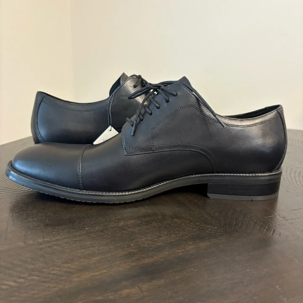 Cole Haan ME Cap Oxford Men's Size 10 Black New With Box Modern Dress Shoe